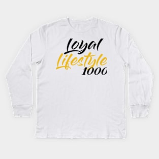 LOYAL LIFESTYLE 1000 - "Original Stacked Logo" Kids Long Sleeve T-Shirt